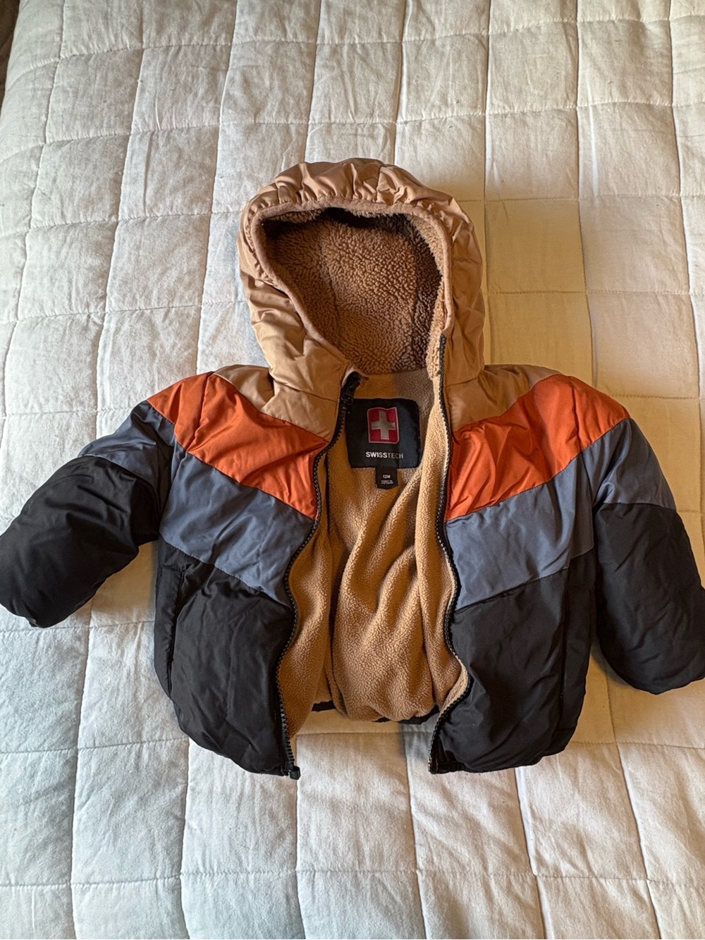 Swiss Tech Kids' Colorblock Puffer Jacket -12M